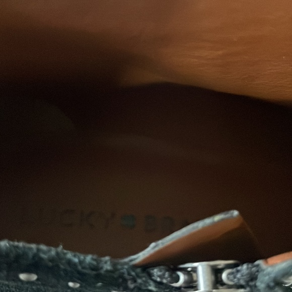 Lucky brand black suede silver studded ankle booties - Picture 4 of 7